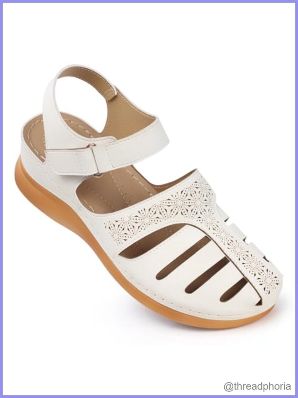 Wedge Sandals Closed Toe Slingback Arch Support Dressy Summer Walking Shoes